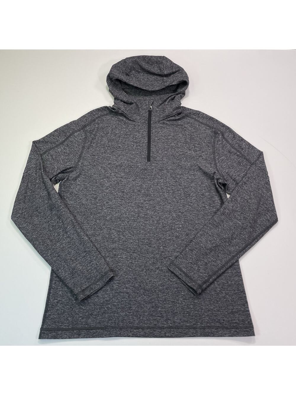 Lululemon Men’s Hoodie At Ease 1/4 Gray Pullover Athletic Gym Wear M/L